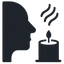 Breathing clean candles icon