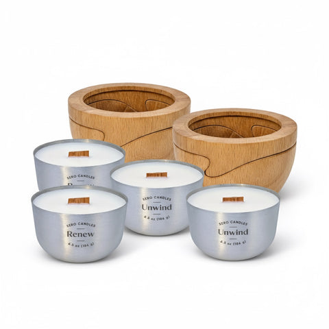 Sero Candles Multi-Room Bundle | 2 Containers + 4 Candles