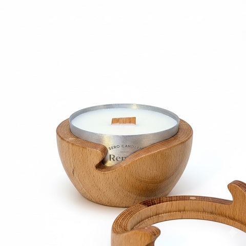 Reusable Beech Wood Candle Container | 6.5 oz