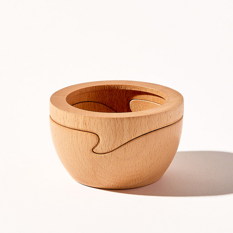 Reusable natural wood candle container made from beech wood - by Sero Candles