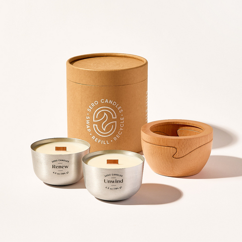 Recyclable Reusable Candle System from Sero Candles